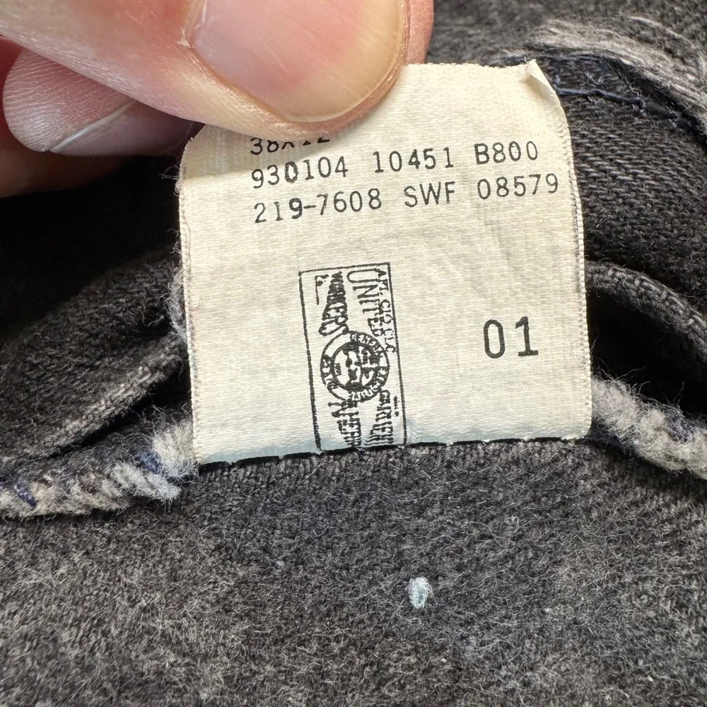 Lee Denim Shorts Mens 36 Black Vintage 90s Made in USA Cotton Casual